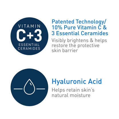 Close up of the protective tube opening for cerave face serum