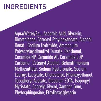 Fragrance free non comedogenic vitamin c facial formula displayed upright