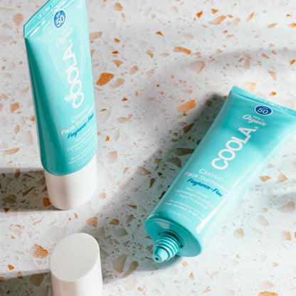 Coola fragrance free face sunscreen 50ml bottle cap detail