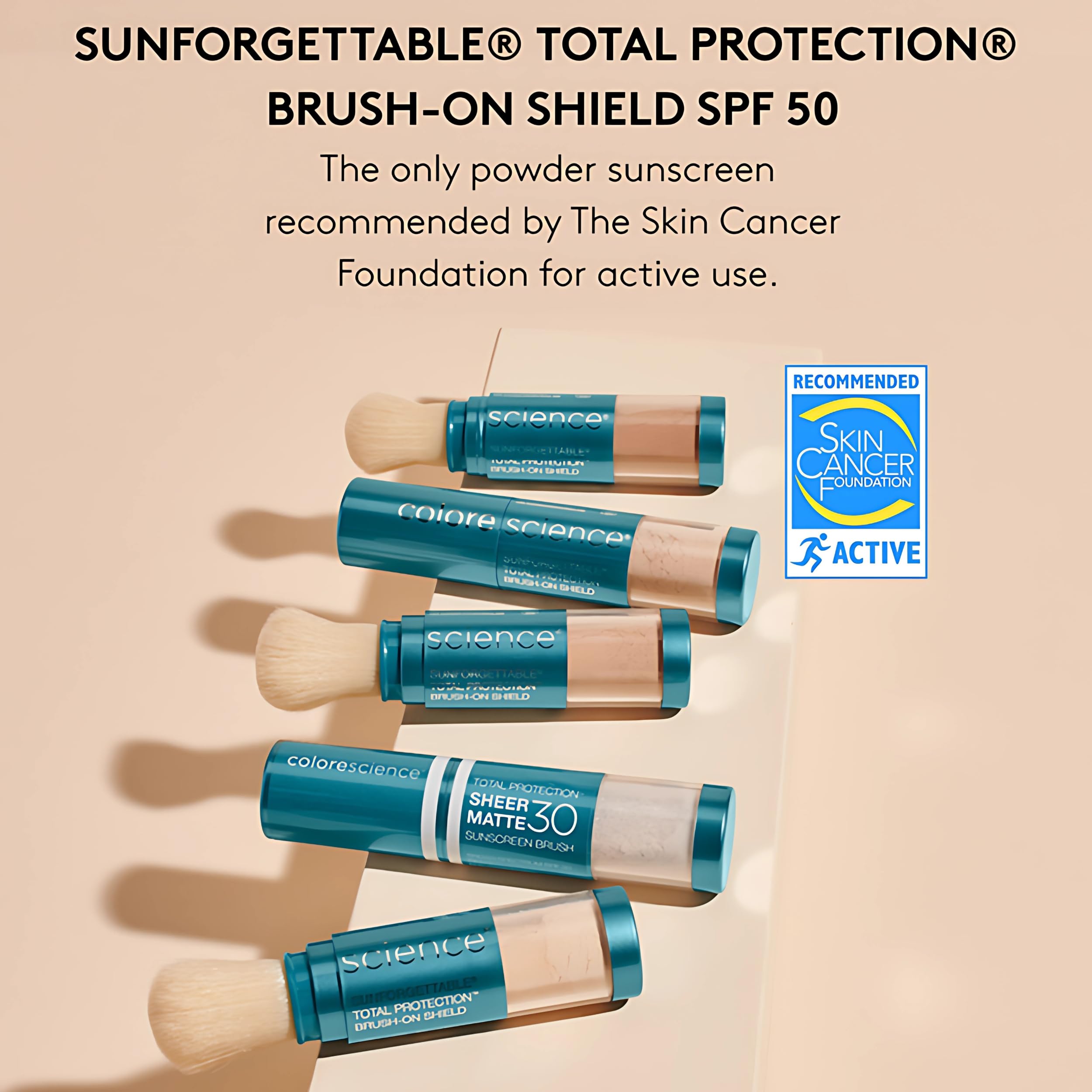 Colorescience SPF 50 powder brush packaging box