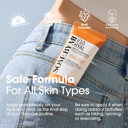 Some By Mi V10 Hyal Air Fit Sunscreen travel size 50ml