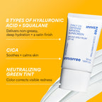 Innisfree UV defense sunscreen box and bottle layout