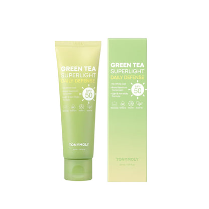 Tonymoly Green Tea Sunscreen texture and cream consistency
