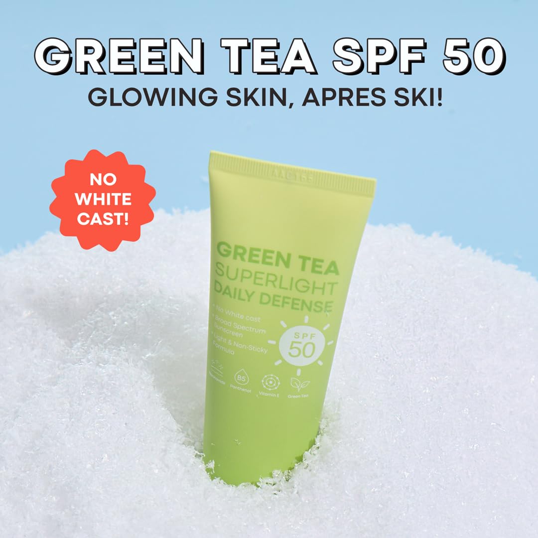 Side profile of Tonymoly Green Tea Daily Defense Sunscreen bottle