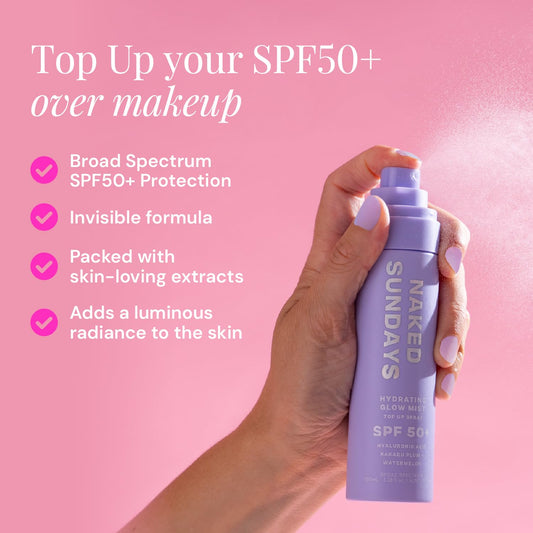 Naked Sundays face mist packaging details
