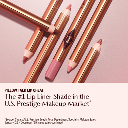 Waterproof Charlotte Tilbury Lip Cheat Lip Liner Pencil being swatched on a clean surface.