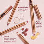 Charlotte Tilbury pillow talk lip liner swatch on skin