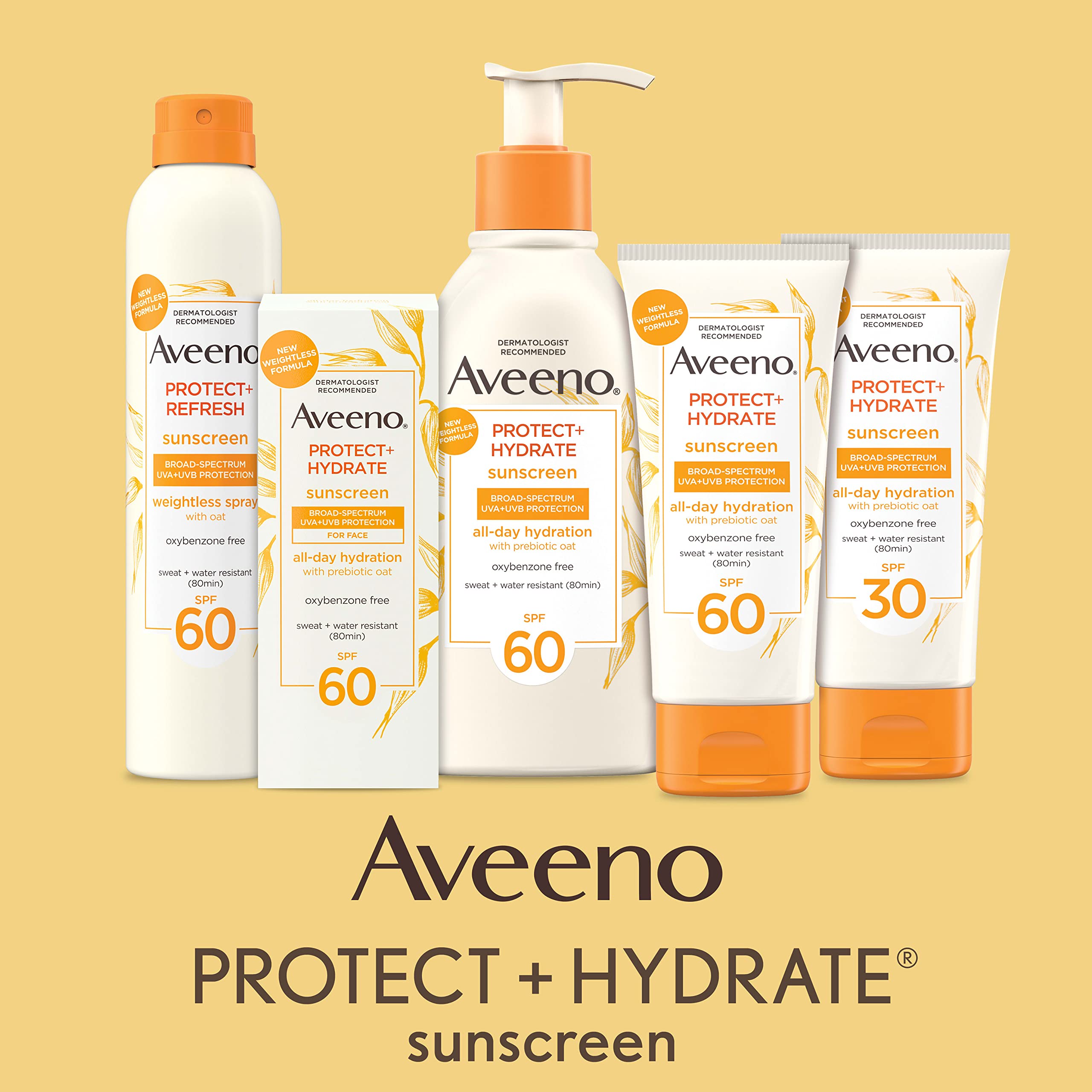 Close up view of the Aveeno protect and hydrate sunscreen lotion opening cap