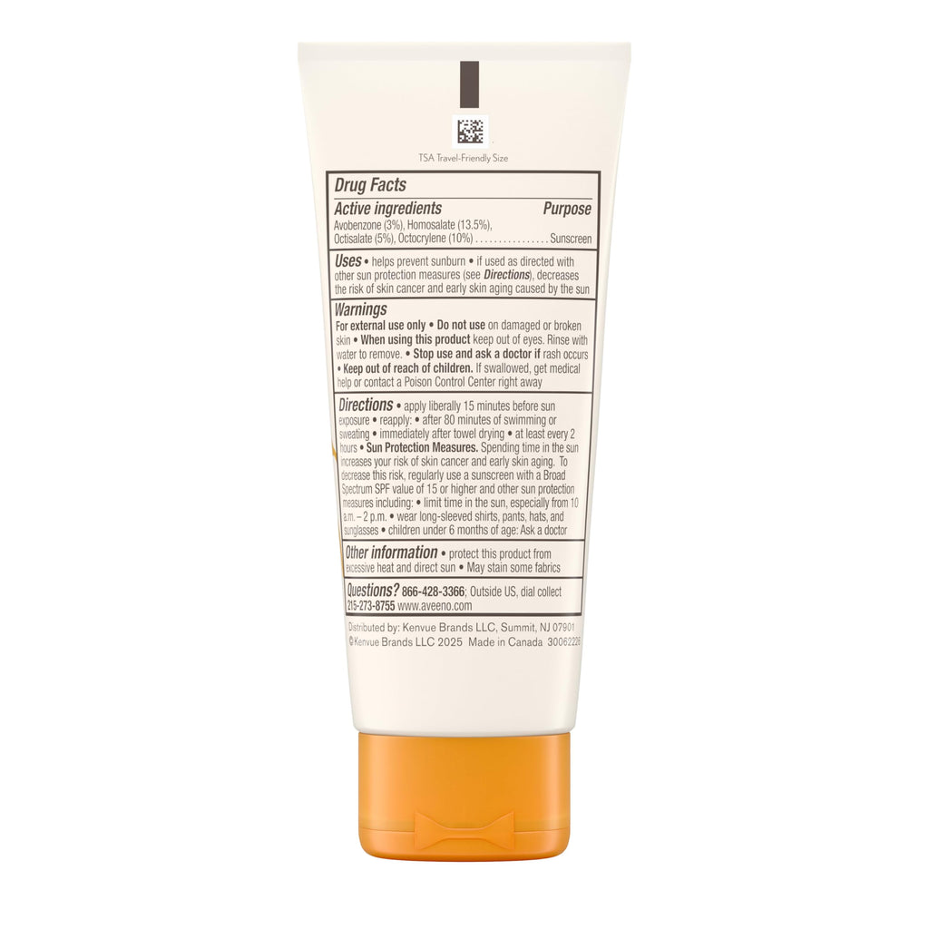 Model applying lightweight Aveeno face sunscreen lotion