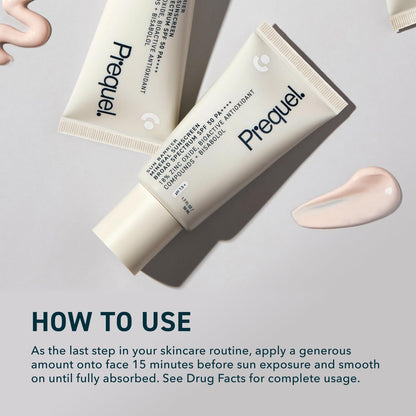 Prequel Skin Sun Barrier Mineral Sunscreen SPF 50 travel size bottle