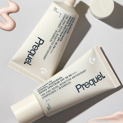 Prequel Skin Sun Barrier Mineral Sunscreen SPF 50 for facial sun protection