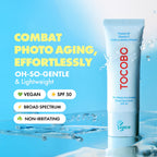 Tocobo sunscreen SPF 50 bottle back details