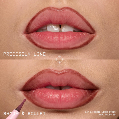 NYX Professional Makeup Lip Lingerie Liner Stain Up To No Good showing liquid formula consistency