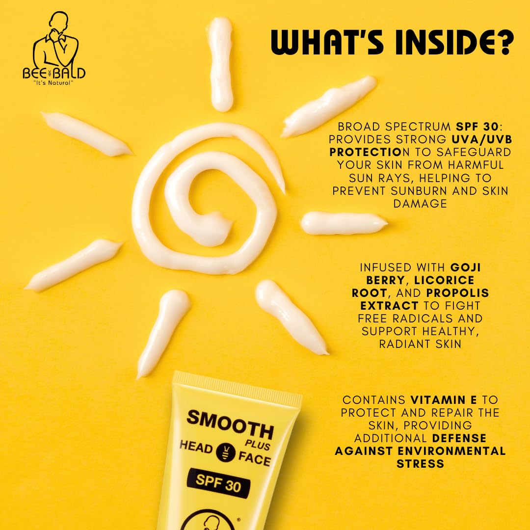 Side view of Bee Bald Smooth Plus hydrating lotion