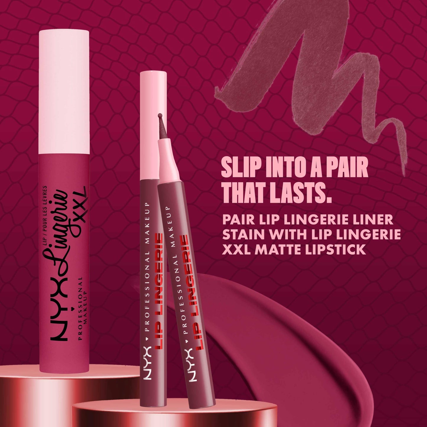 USA imported NYX Professional Makeup Lip Lingerie Sculpting Liner Stain Up To No Good complete package