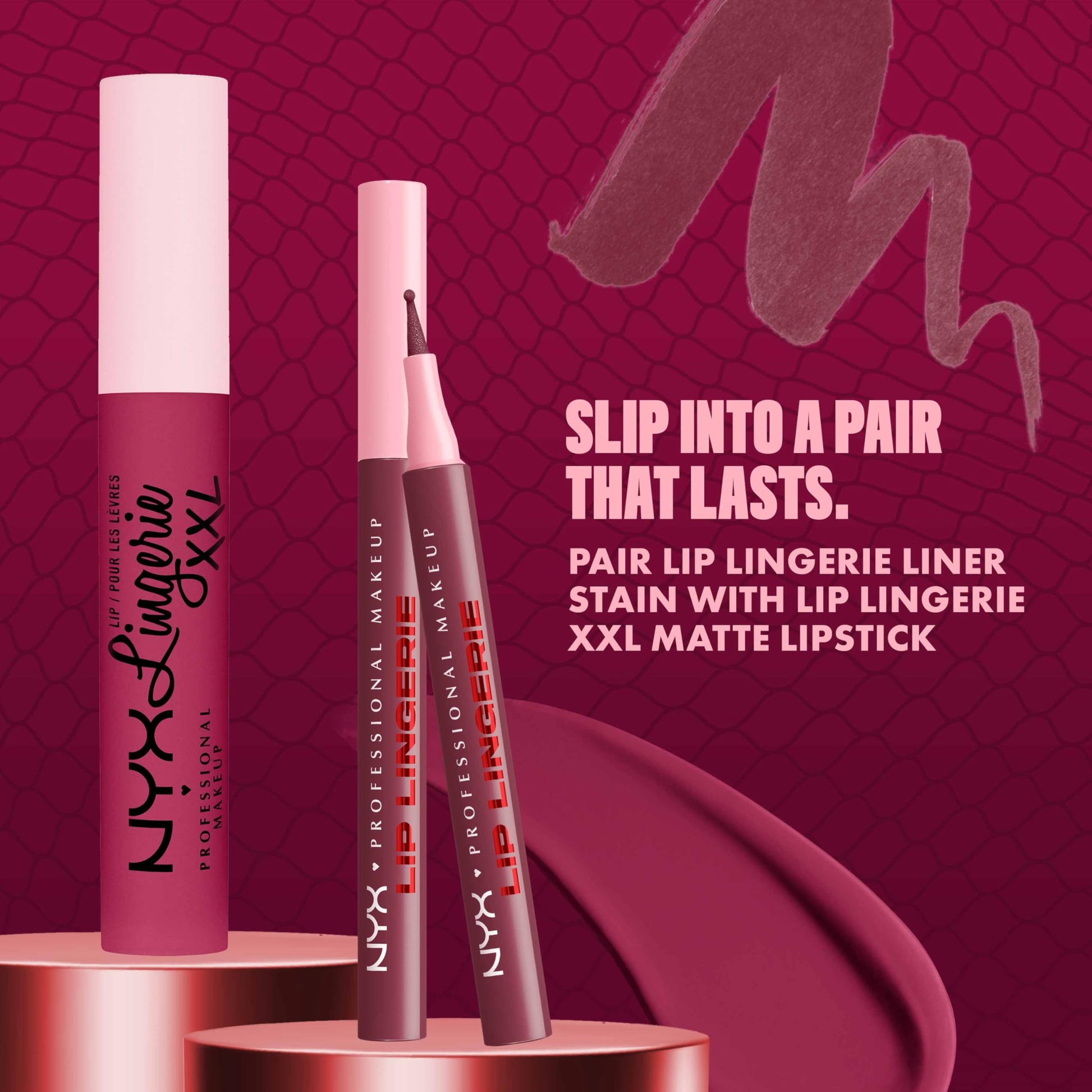 USA imported NYX Professional Makeup Lip Lingerie Sculpting Liner Stain Up To No Good complete package