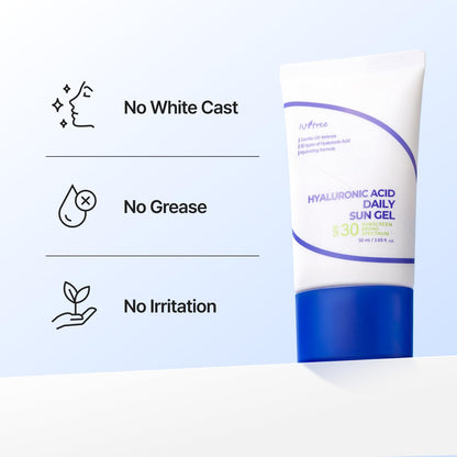 Isntree Daily Sun Gel SPF 30 application demonstration