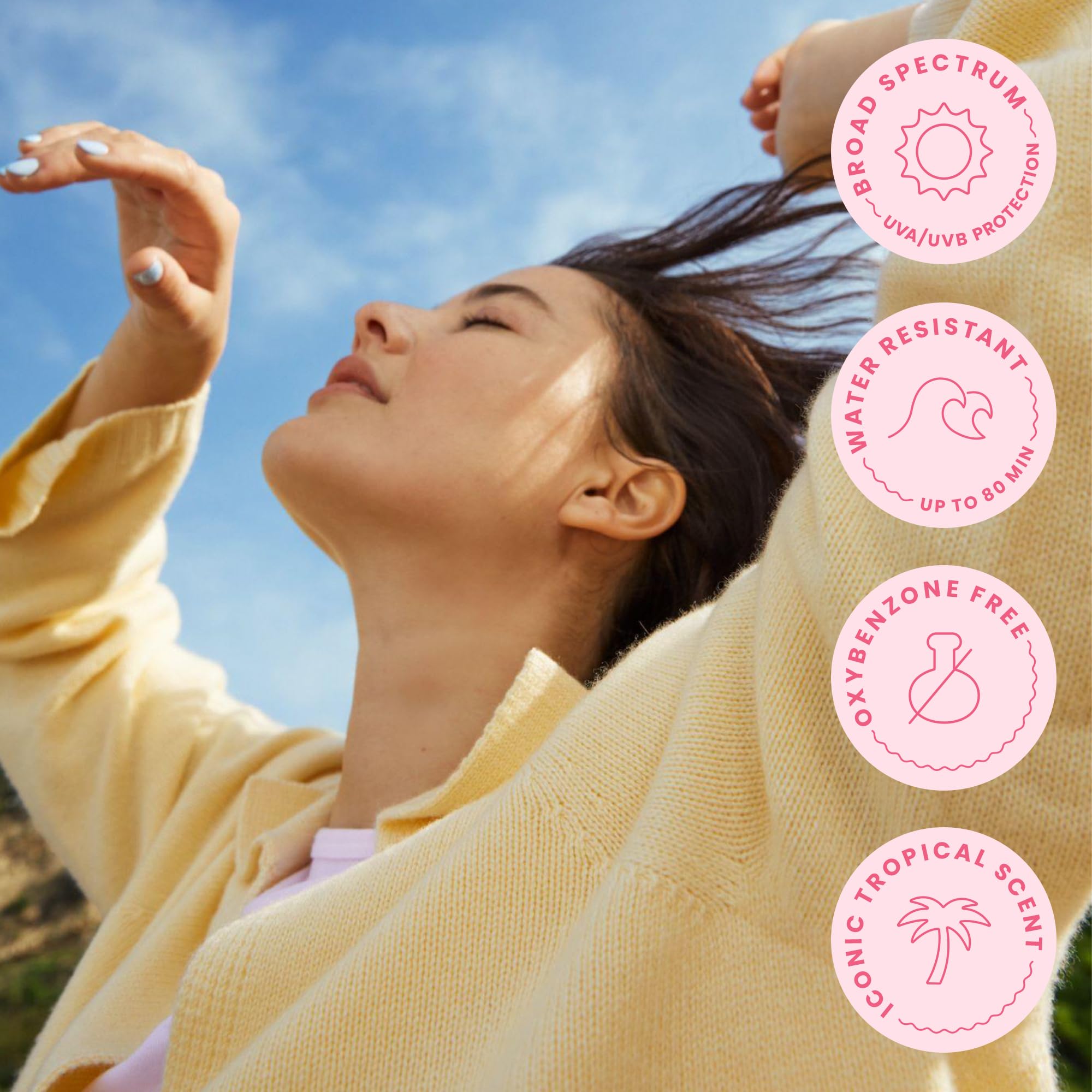 Hawaiian Tropic mineral sunscreen brush for face and body