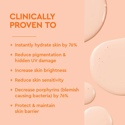 Byoma face fluid bottle packaging with SPF 50 label
