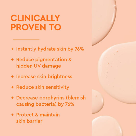 Byoma face fluid bottle packaging with SPF 50 label