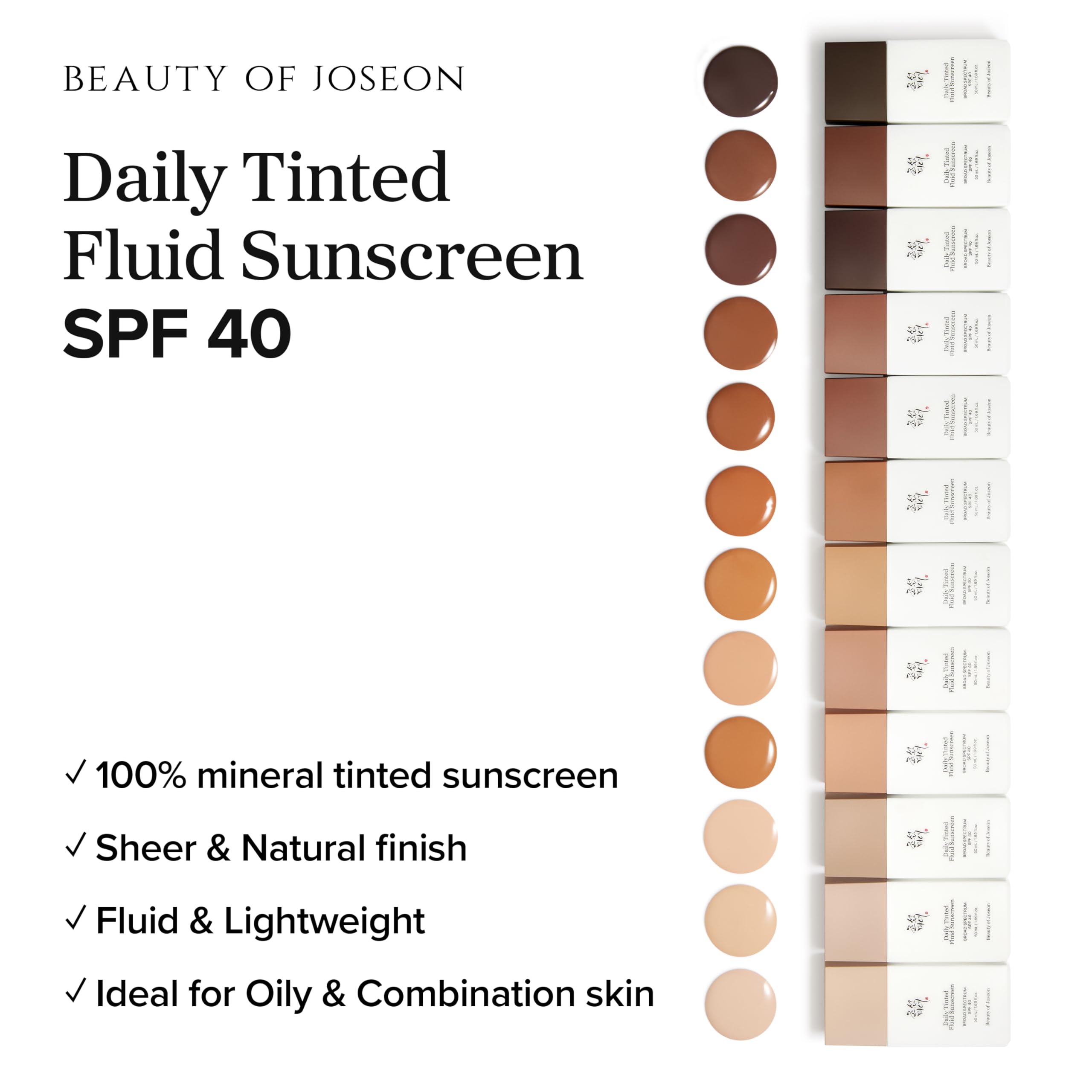 Application of Beauty of Joseon SPF 40 on face