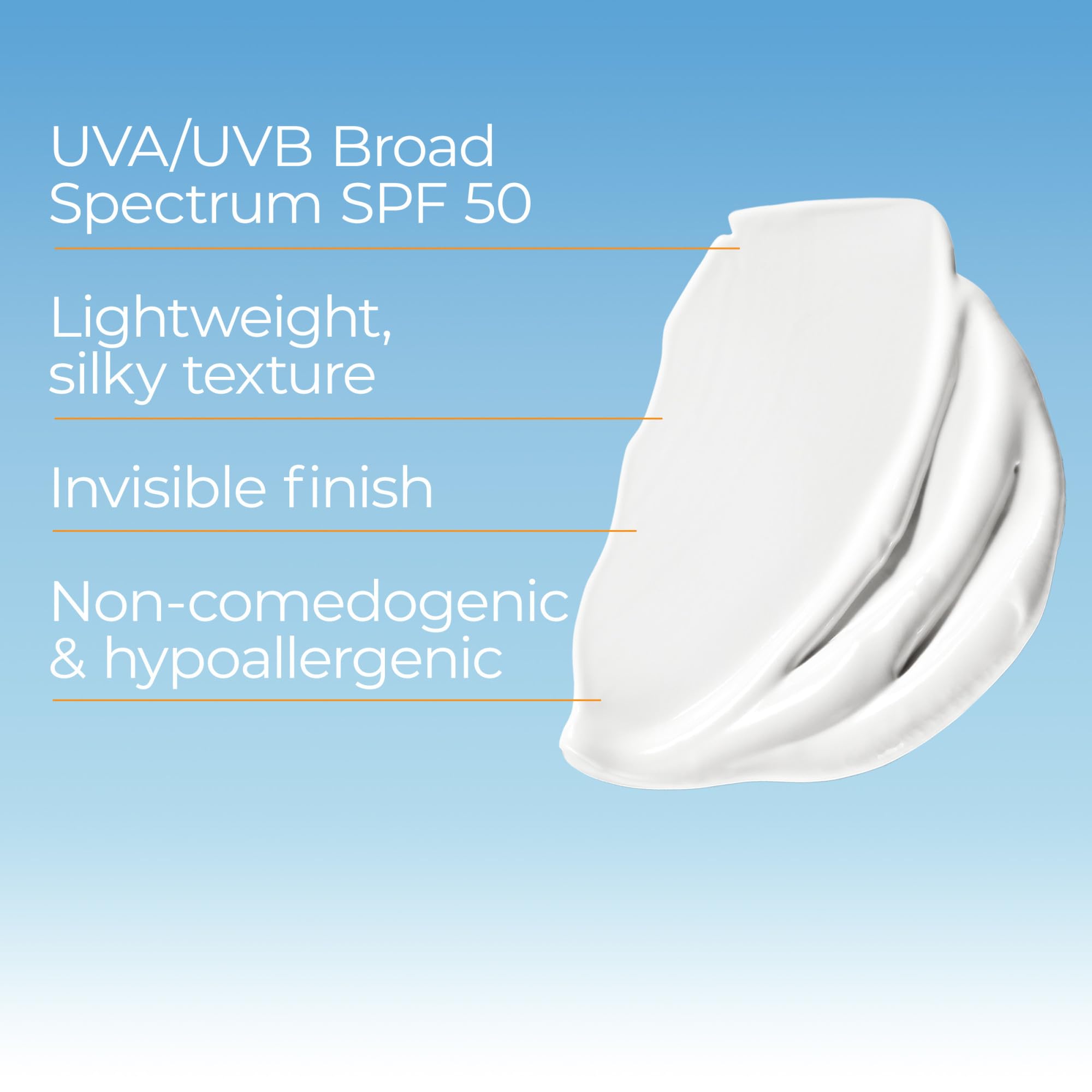 Texture demonstration of Eucerin Sun Age Defense face sunscreen lotion