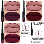 Evpct dark red and plum liquid lipstick tubes arranged neatly