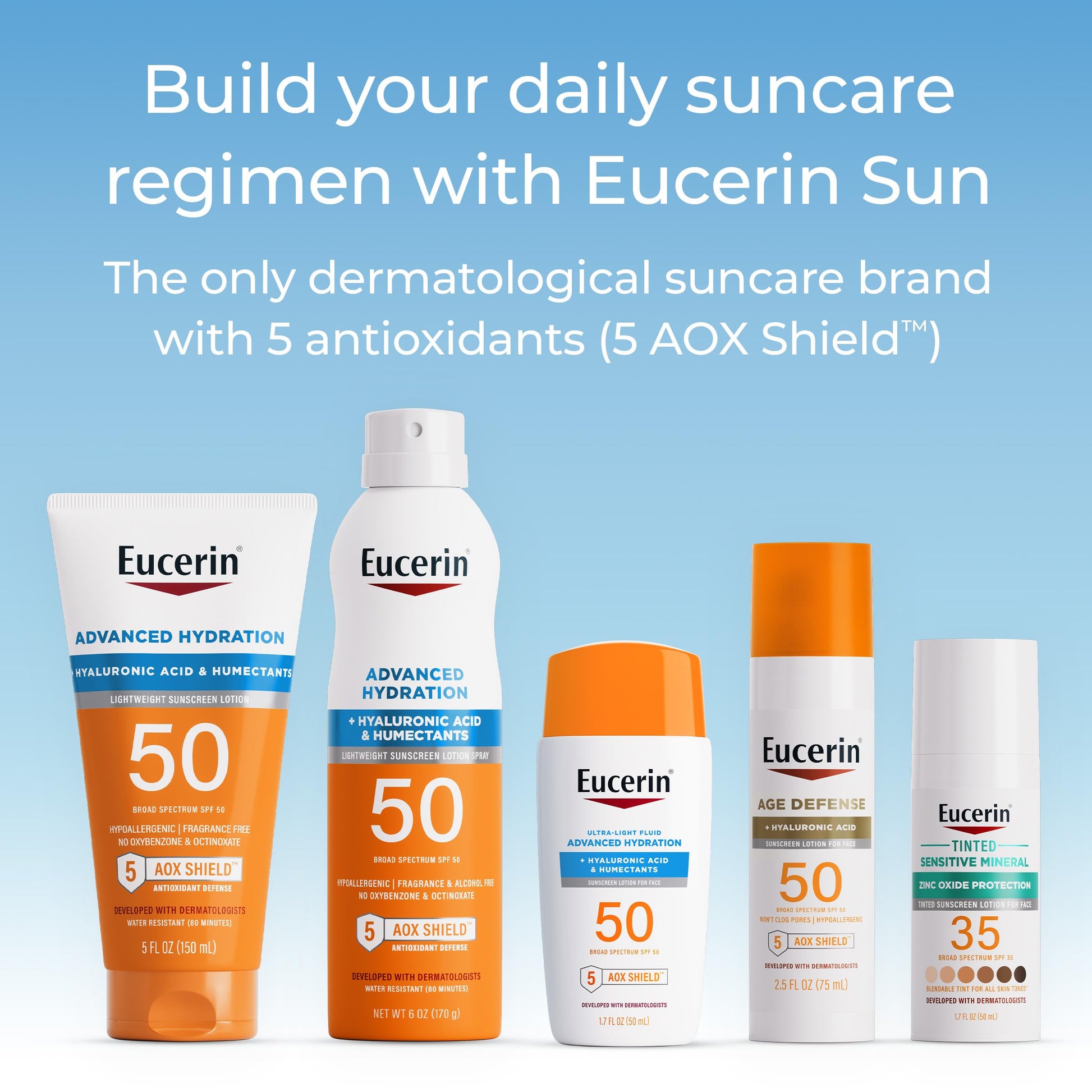Eucerin broad spectrum SPF 50 anti wrinkle face sunscreen lotion