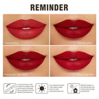 Complete presentation of Maki Yika MVP Red lipstick ready for daily wear use.