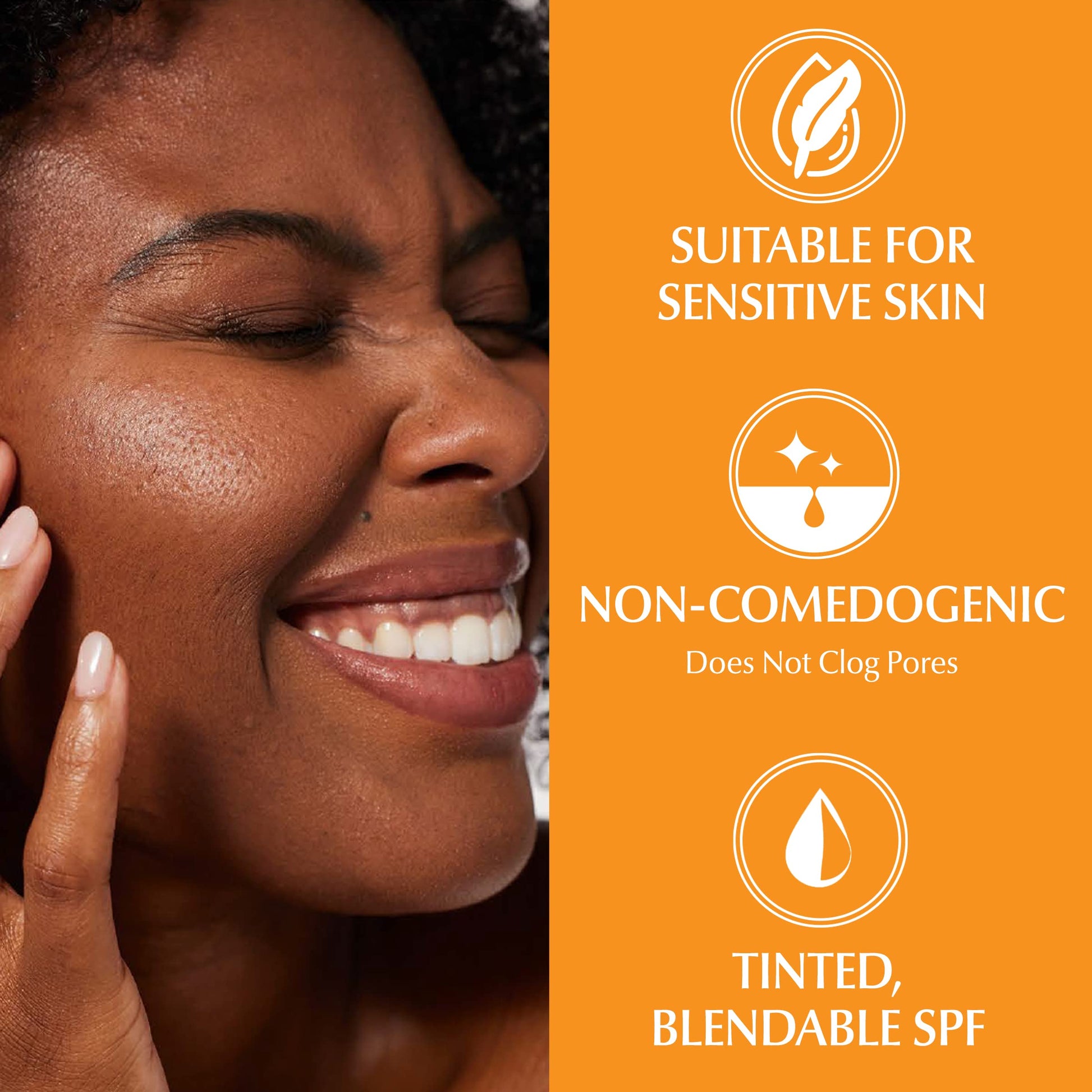 Applying Eucerin tinted mineral sunscreen to face