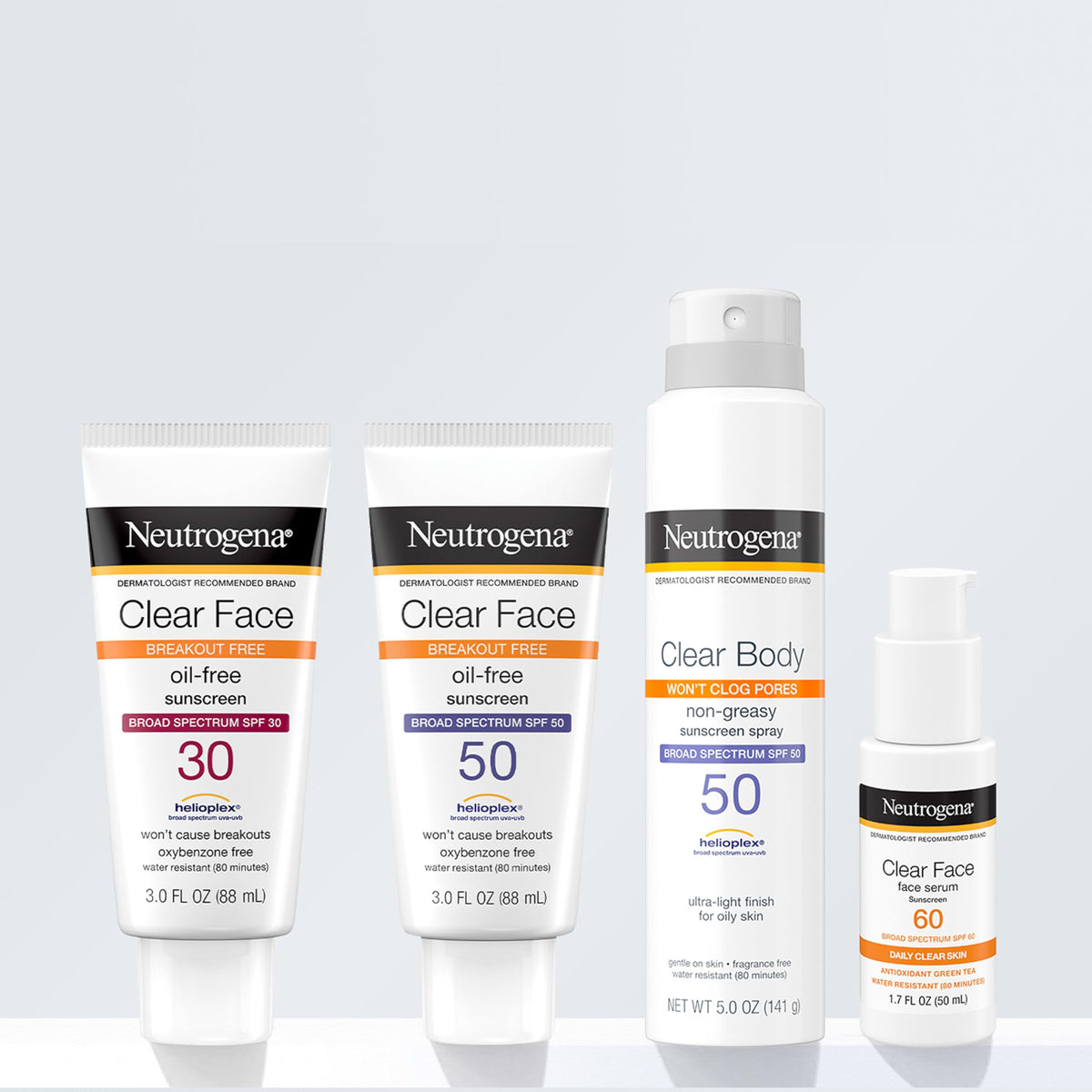 Neutrogena Clear Face Sunscreen SPF 30 lifestyle shot outdoors