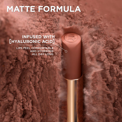 Close up of the precise tip on the L'Oreal Paris intense volume matte lipstick.