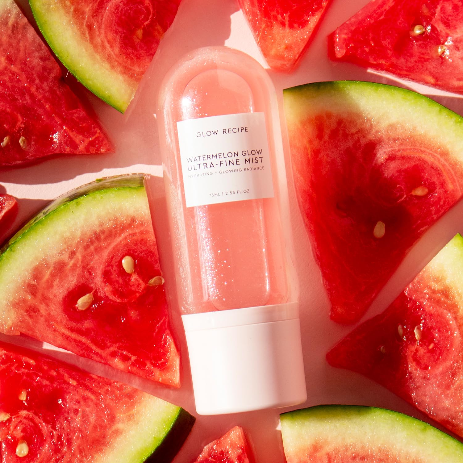Glow Recipe hydrating facial mist product label showing ingredients and directions