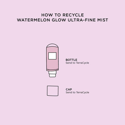 Glow Recipe imported skincare routine setup highlighting the watermelon facial spray