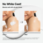 Anua Zero-Cast Moisturizing Finish Sunscreen application on skin