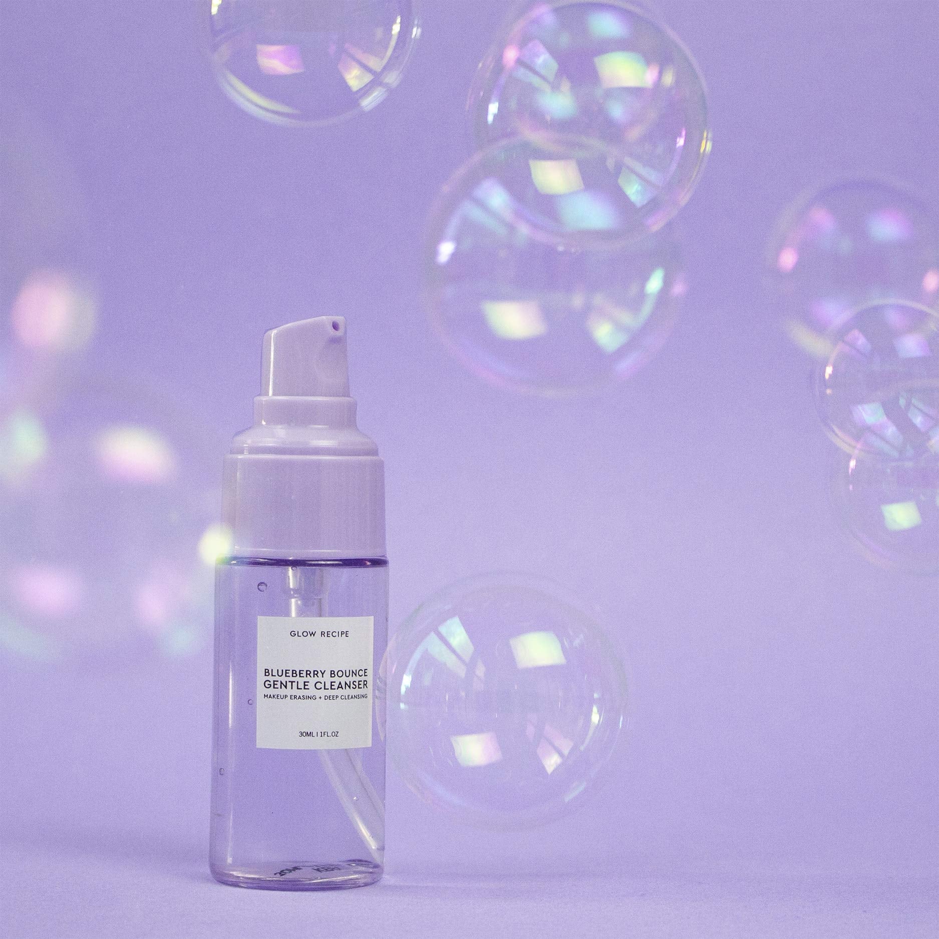 Glow Recipe Korean exfoliating cleanser gel texture showing the bouncy consistency on a clean surface