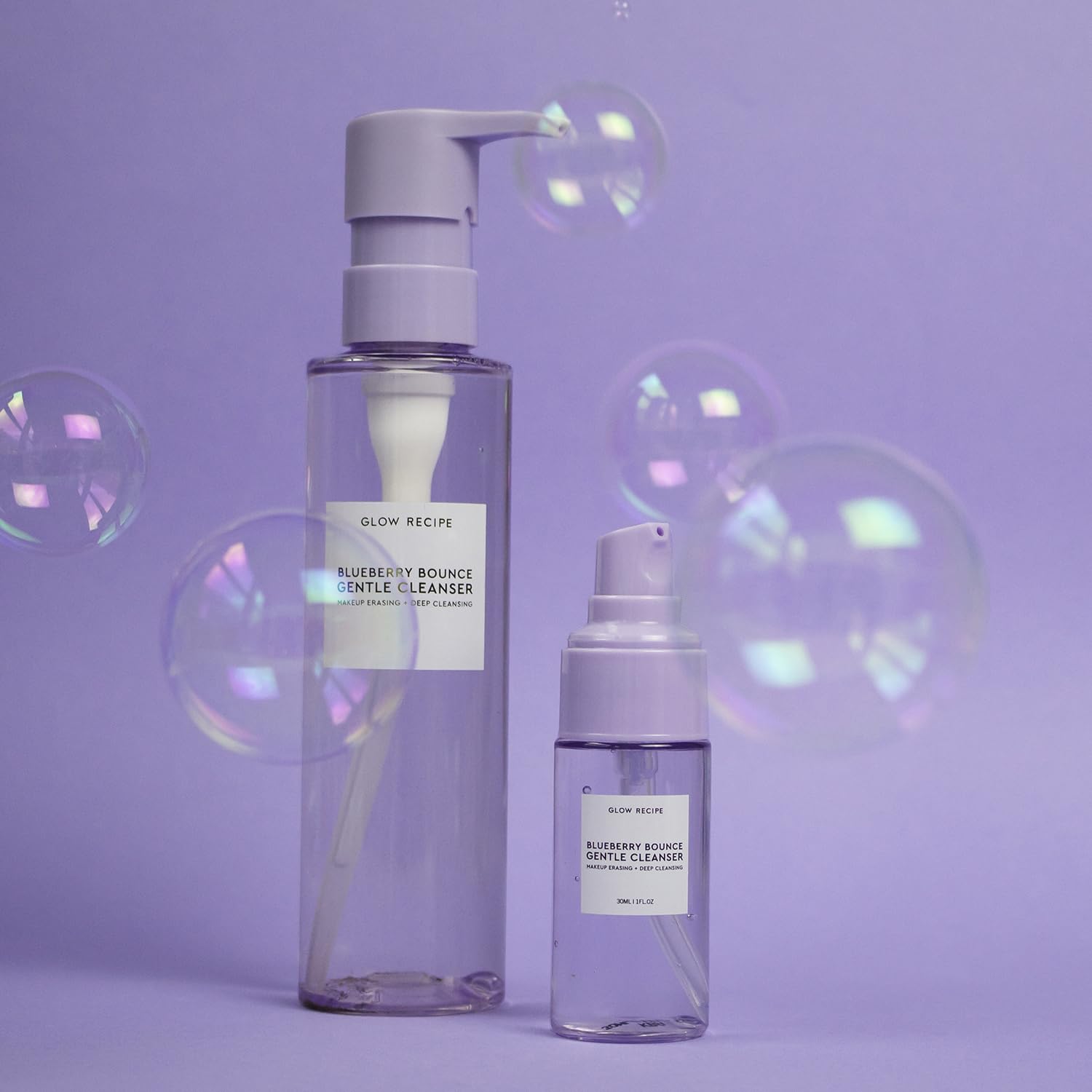 Glow Recipe clarifying mask foam lather generated from the blueberry bounce gel formula