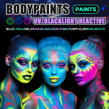 Go Ho neon green cream paint swatches on skin demonstrating high pigment coverage in normal daylight.