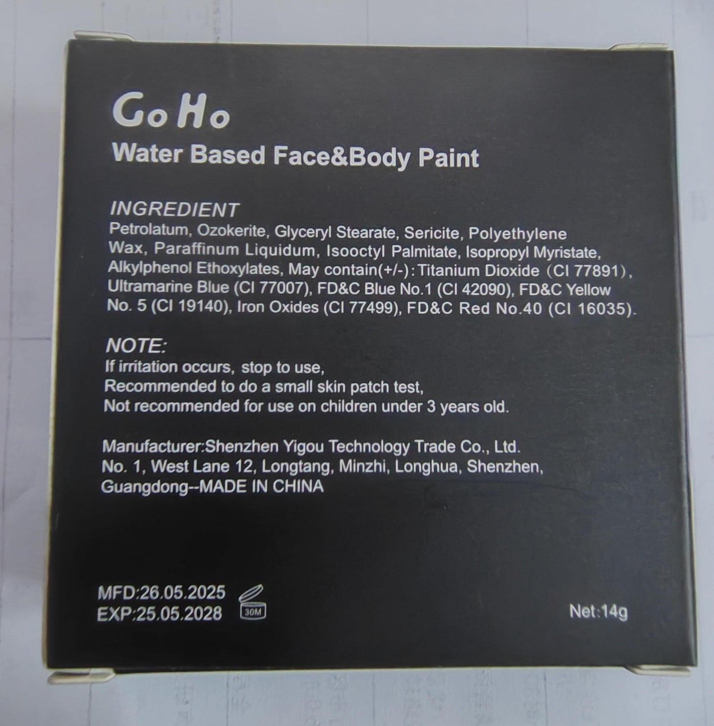 Go Ho special effects makeup kit showing the blending capability of the pink cream formula