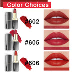 Evpct velvet matte lipstick collection displaying ruby and berry red shades