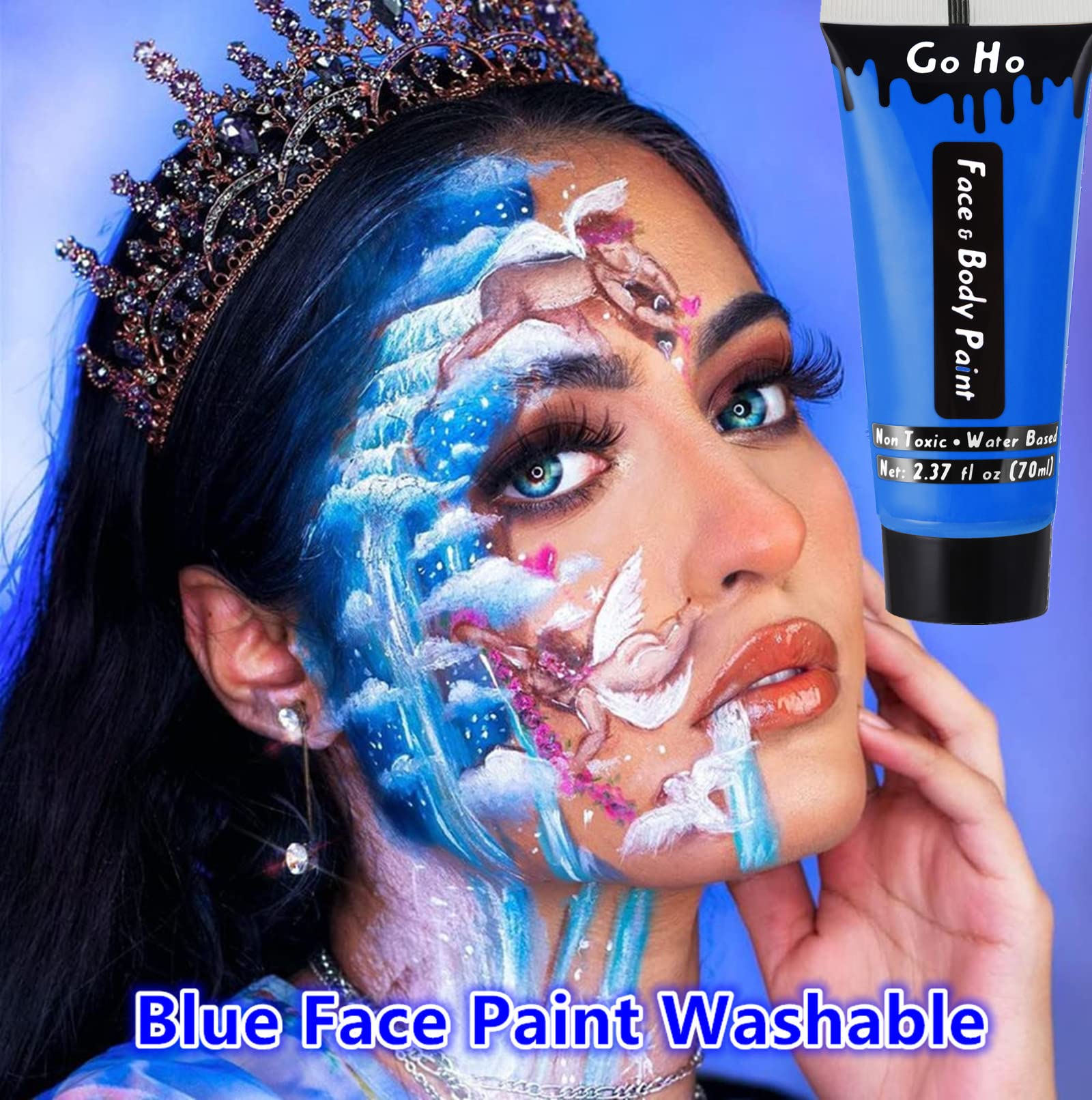 Go Ho professional special effects royal blue body paint for festivals