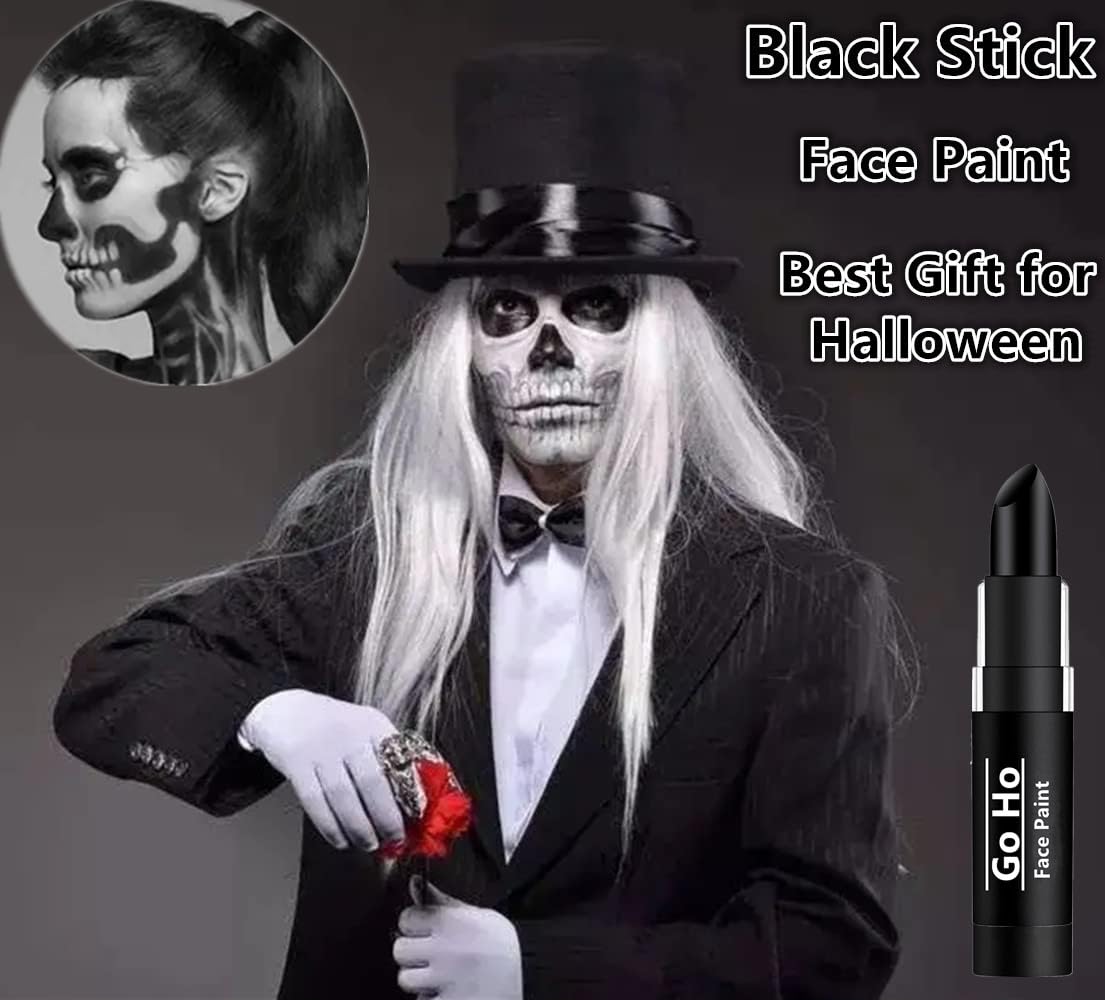 Go Ho cream blendable stick black cosmetic swatch on skin demonstrating full coverage