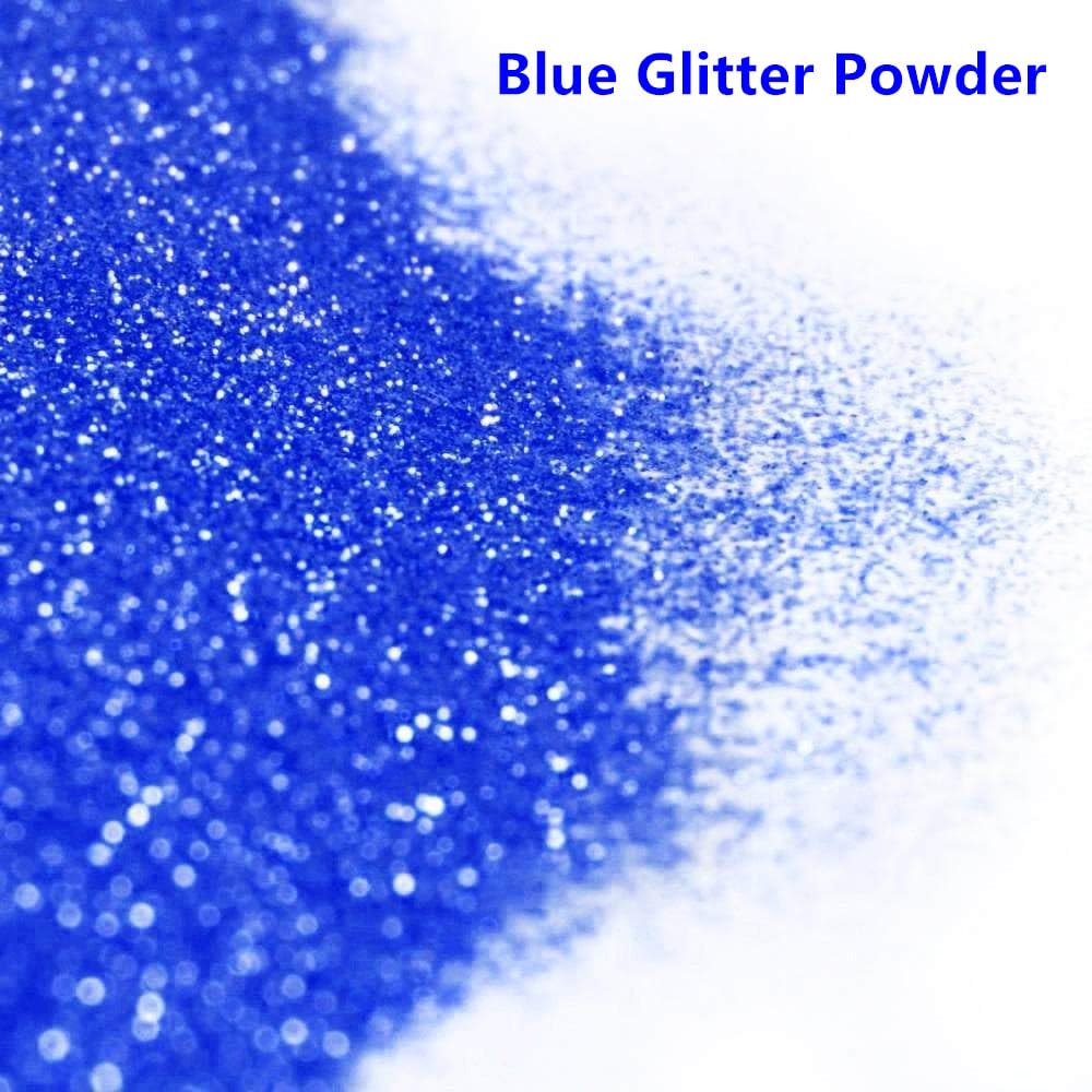 Side view of Go Ho dry powder glitter makeup container showing holographic pigments