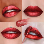 Depuplum dark red lipstick applicator wand detail