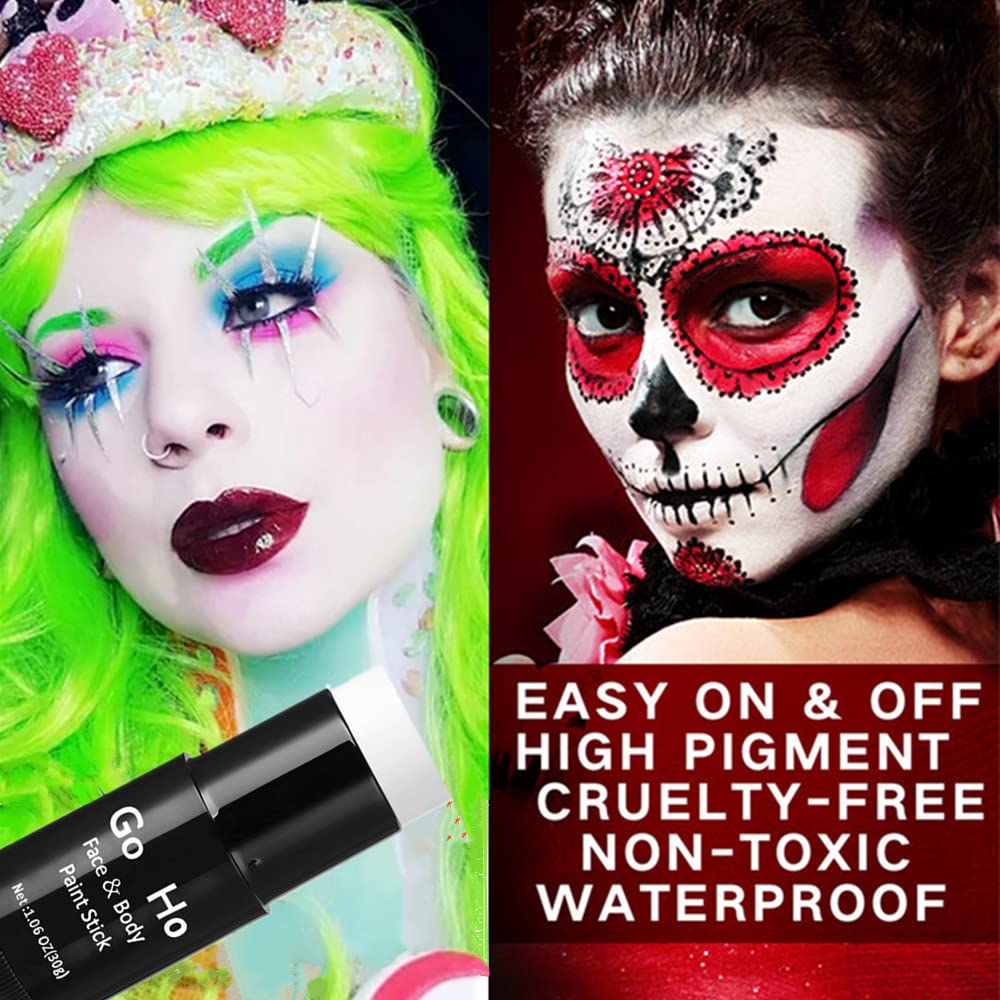 Go Ho professional SFX makeup white stick detailing the waterproof formulation labeling.