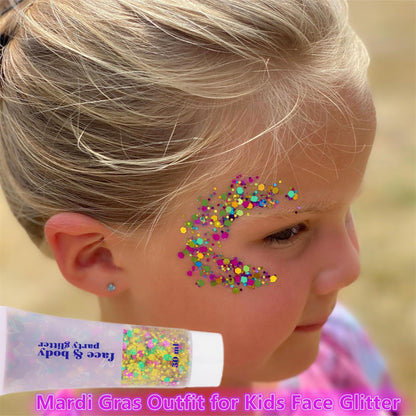 Go Ho multi color carnival rave body accessories glitter gel being squeezed out smoothly