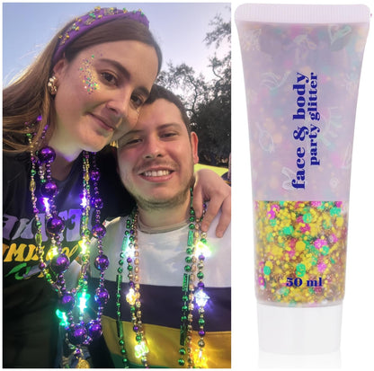 Authentic packaging of the imported Go Ho 52 grams festival glitter gel for women and kids