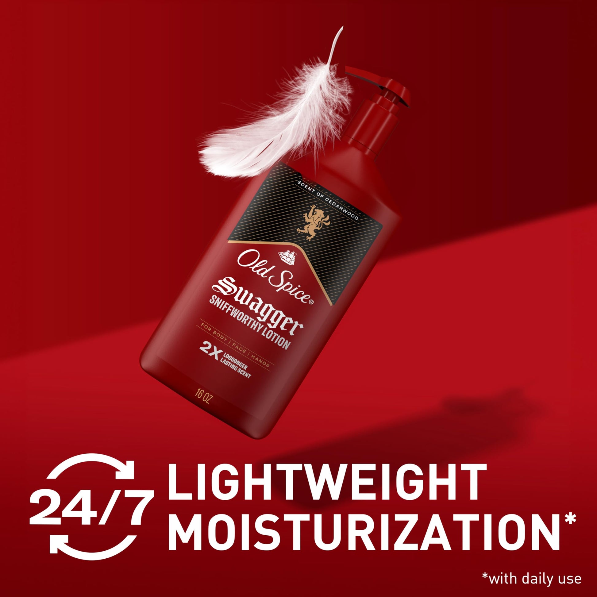 Close up of Old Spice Swagger lotion pump applicator