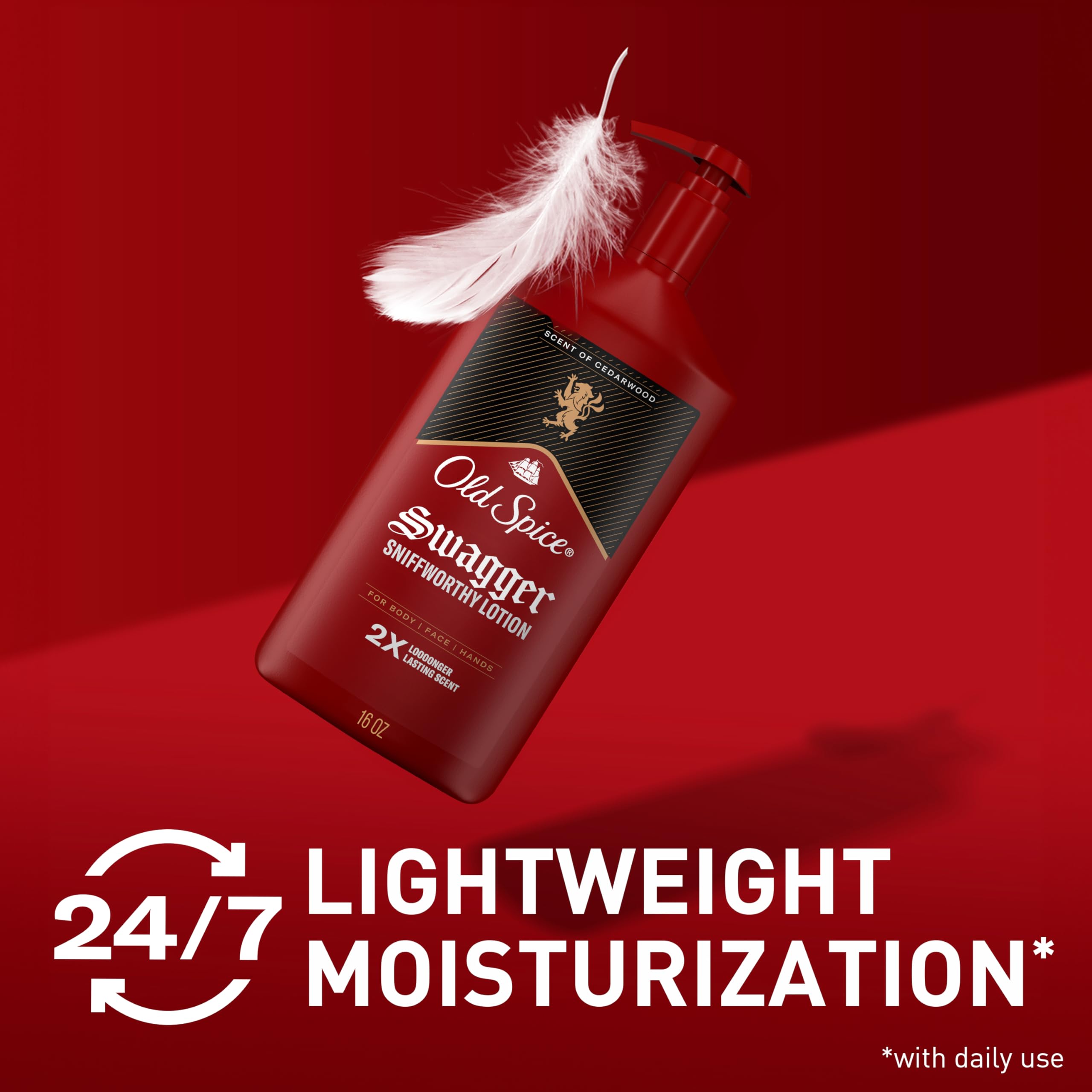 Close up of Old Spice Swagger lotion pump applicator