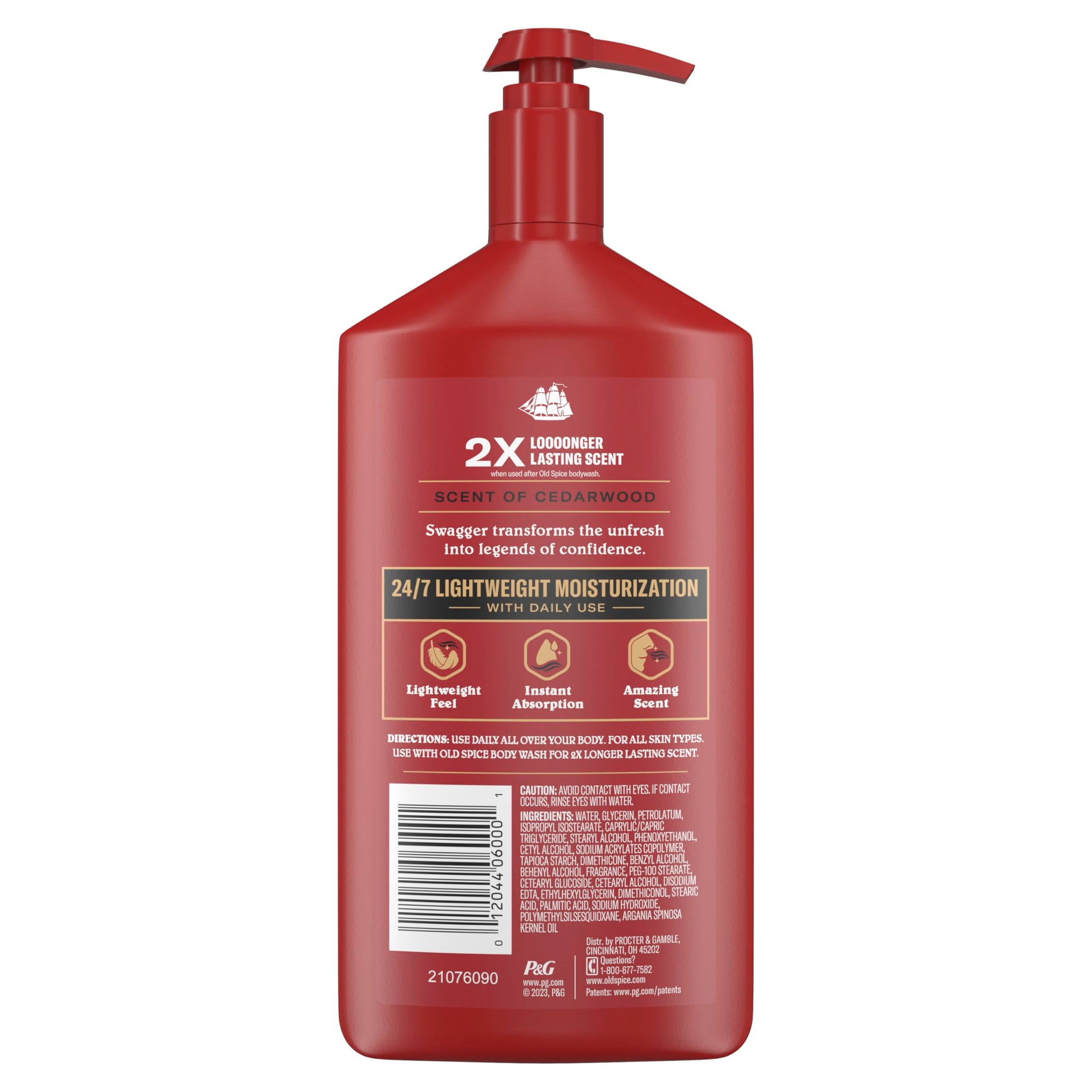 Old Spice grooming range featuring Swagger body lotion